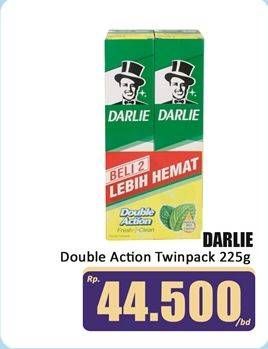 Promo Harga Darlie Toothpaste Double Action Fresh Clean, Double Action Mint 225 gr - Hari Hari