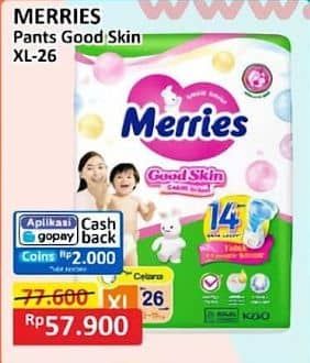 Promo Harga Merries Pants Good Skin XL26 26 pcs - Alfamart