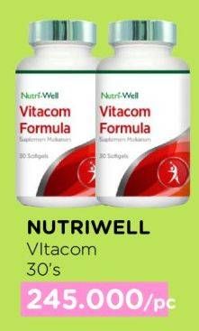 Promo Harga Nutriwell Vitacom Formula 30 pcs - Watsons