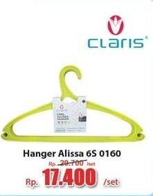 Promo Harga CLARIS Hanger Alissa 0160 6 pcs - Hari Hari