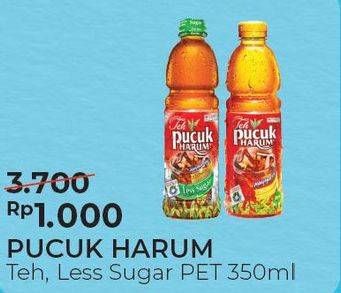 Promo Harga TEH PUCUK HARUM Minuman Teh Less Sugar, Original 350 ml - Alfamart