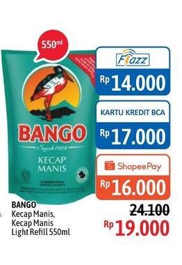Promo Harga BANGO Kecap Manis/Kecap Manis Light 550ml  - Alfamidi