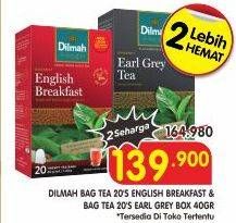 Promo Harga Dilmah Tea English Breakfast, Earl Grey 20 pcs - Superindo