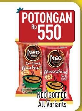 Promo Harga NEO COFFEE 3 in 1 Instant Coffee All Variants  - Hypermart
