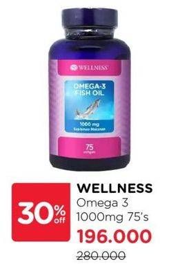 Promo Harga Wellness Omega 3 75 pcs - Watsons