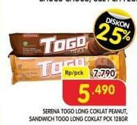 Promo Harga Serena Togo Biskuit Cokelat Chocolate, Peanut 128 gr - Superindo