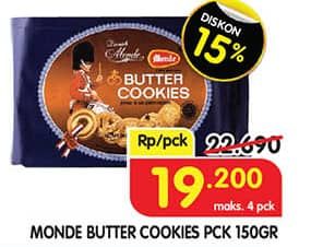 Promo Harga Monde Butter Cookies 150 gr - Superindo