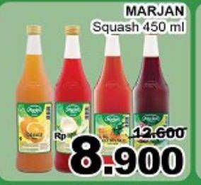 Promo Harga MARJAN Syrup Squash 450 ml - Giant