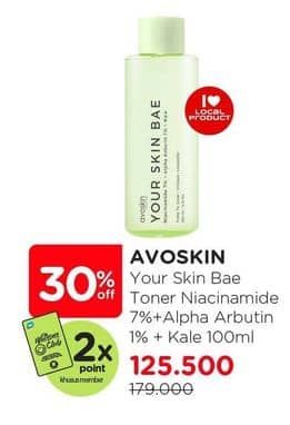 Promo Harga Avoskin Your Skin Bae Toner Toner Niacinamide 7% + Alpha Arbutin 1% + Kale 100 ml - Watsons