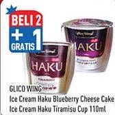 Promo Harga GLICO Haku Blueberry Cheesecake Cup, Tiramisu Cup 110 ml - Hypermart