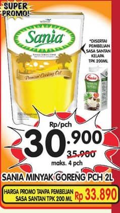 Promo Harga Sania Minyak Goreng 2000 ml - Superindo