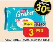 Promo Harga NABATI Graker Graham Crackers Richberry Cheese 120 gr - Superindo