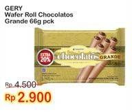 Promo Harga CHOCOLATOS Wafer Roll Grande 66 gr - Indomaret