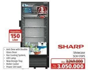 Promo Harga SHARP SCH-170FS Display Cooler  - Lotte Grosir