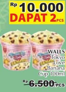 Promo Harga WALLS Tokyo Love Banana per 2 pcs 100 ml - Giant