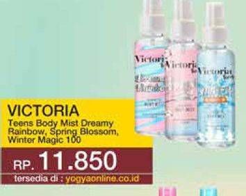 Promo Harga Victoria Teens Body Mist Dreamy Rainbow, Spring Blossom, Winter Magic 100 ml - Yogya