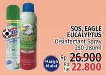Promo Harga SOS/Eagle Eucalyptus Disinfectant Spray  - LotteMart