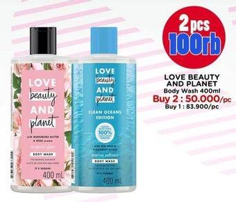 Promo Harga Love Beauty And Planet Body Wash 400 ml - Watsons