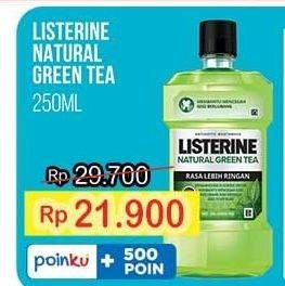 Promo Harga Listerine Mouthwash Antiseptic Natural Green Tea 250 ml - Indomaret