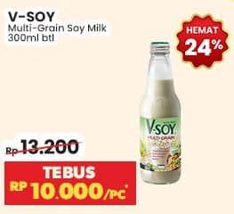 Promo Harga V-soy Soya Bean Milk Multi Grain 300 ml - Indomaret