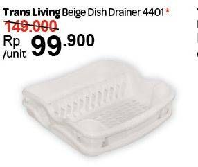 Promo Harga TRANS LIVING Dish Drainer Beige 4401  - Carrefour