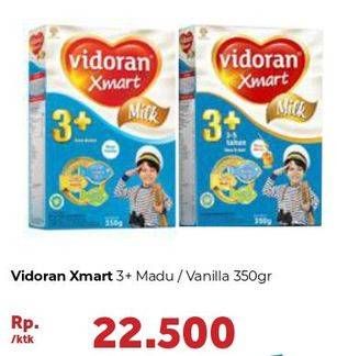 Promo Harga VIDORAN Xmart 3+ Madu, Vanilla 350 gr - Carrefour