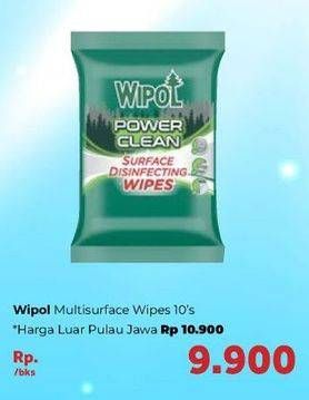 Promo Harga WIPOL Surface Disinfecting Wipes 10 sheet - Carrefour