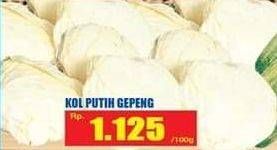 Promo Harga Kol Putih Gepeng per 100 gr - Hari Hari