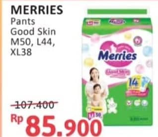 Promo Harga Merries Pants Good Skin M50, L44, XL38 38 pcs - Alfamidi