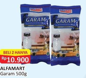 Promo Harga ALFAMART Garam per 2 bungkus 500 gr - Alfamart