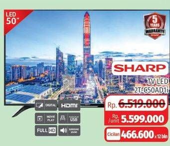 Promo Harga SHARP 2T-C50AD1i Full-HD 50"  - Lotte Grosir