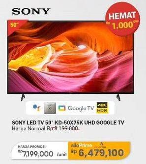 Promo Harga Sony KD-50X75 UHD Google TV K  - Carrefour