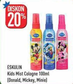 Promo Harga ESKULIN Kids Body Mist Cologne Donald, Mickey, Minnie 100 ml - Hypermart