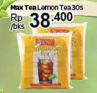 Promo Harga Max Tea Minuman Teh Bubuk Lemon Tea 30 pcs - Carrefour