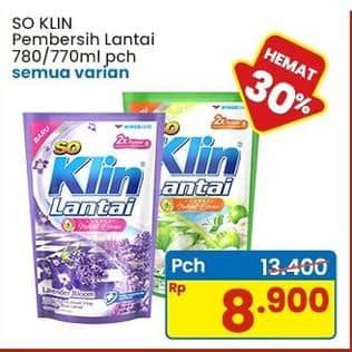 Promo Harga So Klin Pembersih Lantai All Variants 770 ml - Indomaret