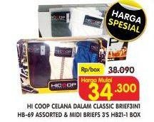 Promo Harga HICOOP Celana Dalam Pria HB-69, HB-21 3 pcs - Superindo