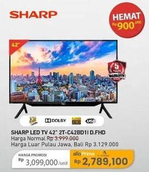 Promo Harga Sharp 2T-C42BD1i | LED TV 42"  - Carrefour