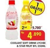 Promo Harga COOLANT Minuman Penyegar Lychee, Star Fruit per 2 botol 350 ml - Superindo