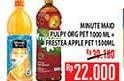 Promo Harga MINUTE MAID Pulpy Orange 1ltr + FRESTEA Teh Apel 1.5ltr  - Hypermart