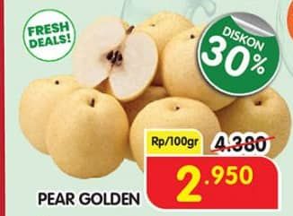 Promo Harga Pear Golden per 100 gr - Superindo