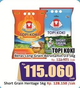 Promo Harga Topi Koki Beras Long Grain Crystal 5 kg - Hari Hari