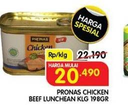 Promo Harga Pronas Daging Sapi Luncheon 198 gr - Superindo