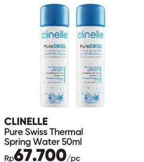 Promo Harga CLINELLE PureSwiss Thermal Water 50 ml - Guardian