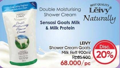 Promo Harga Leivy Goat Milk Shower Cream 900 ml - Guardian