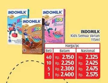 Promo Harga Indomilk Susu UHT Kids All Variants 115 ml - Lotte Grosir