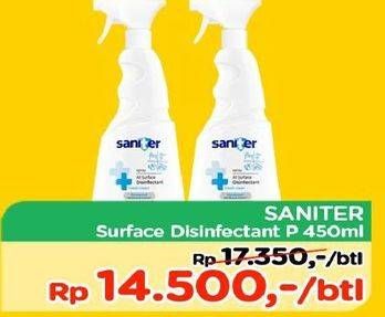 Promo Harga SANITER Air & Surface Sanitizer Aerosol 450 ml - TIP TOP