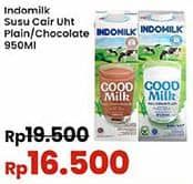 Promo Harga Indomilk Susu UHT Cokelat, Full Cream Plain 950 ml - Indomaret