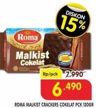 Promo Harga Roma Malkist Cokelat 120 gr - Superindo