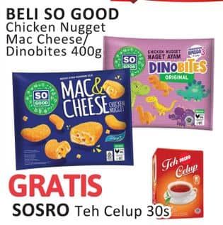 Promo Harga So Good Chicken Nugget Mac Cheese, Dinobites 400 gr - Alfamidi