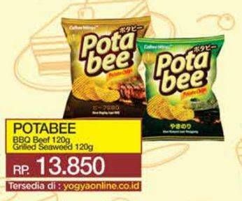 Promo Harga Potabee Snack Potato Chips BBQ Beef, Grilled Seaweed 120 gr - Yogya